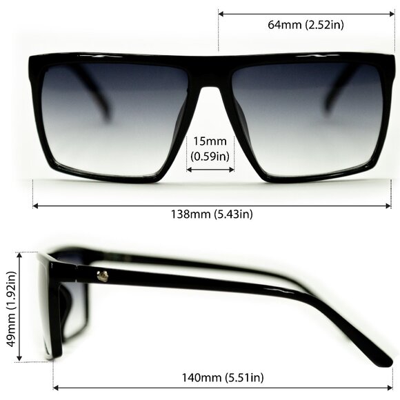 NEW Square Frame Women Sunglasses with %100 UV Protection - Gradient Purple Lens - Picture 2 of 8